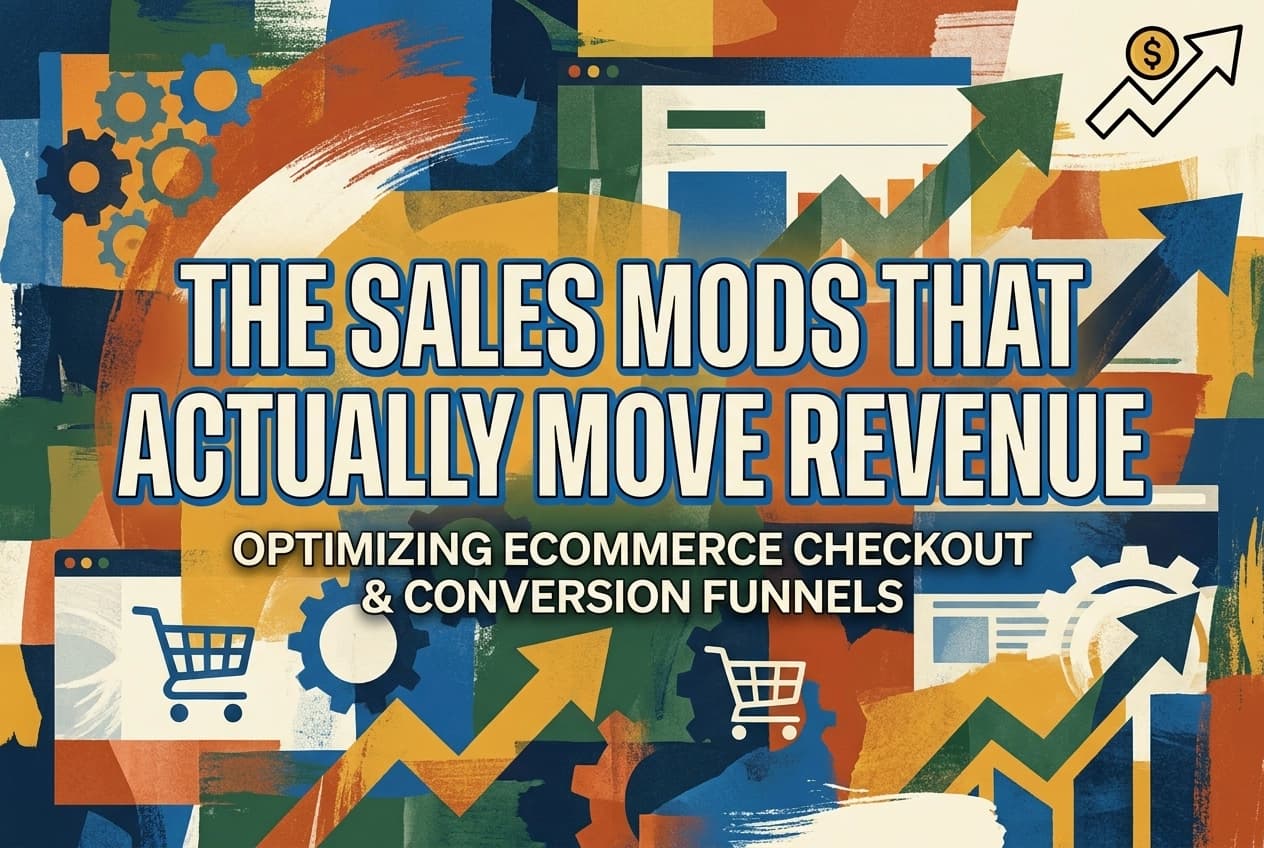 Professional header image for list-based article: The Sales Mods That Actually Move Revenue