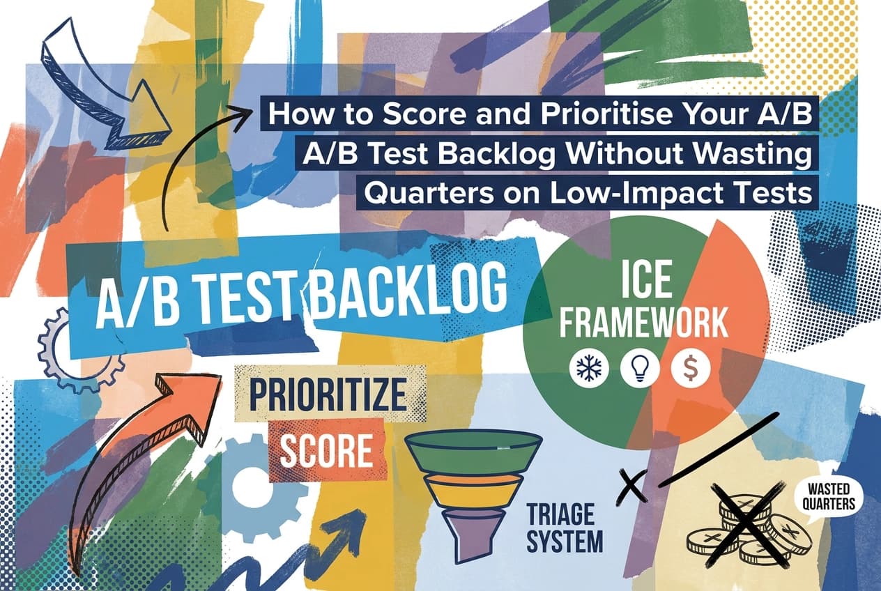 Professional header image for step-by-step guide: How to Score and Prioritise Your A/B Test Backlog Without...